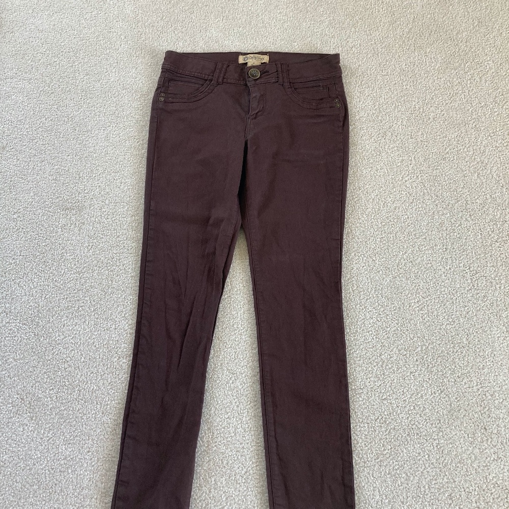 Democracy Skinny, Stretch Pants.  Brown size 6